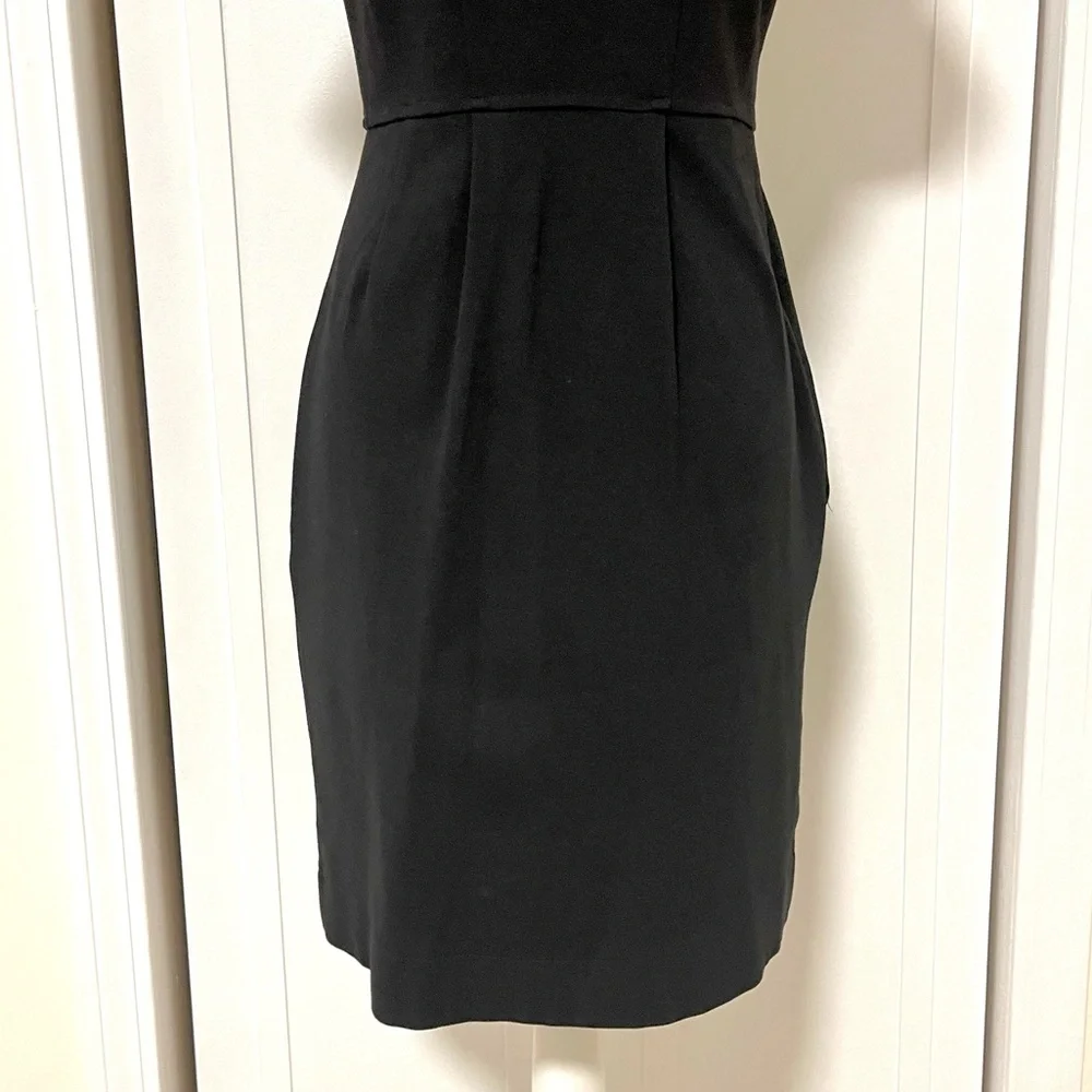 DIANE VON FURSTENBERG Charo Dress Military Black Gold Buttons Short Sleeves 8 - Picture 9 of 13